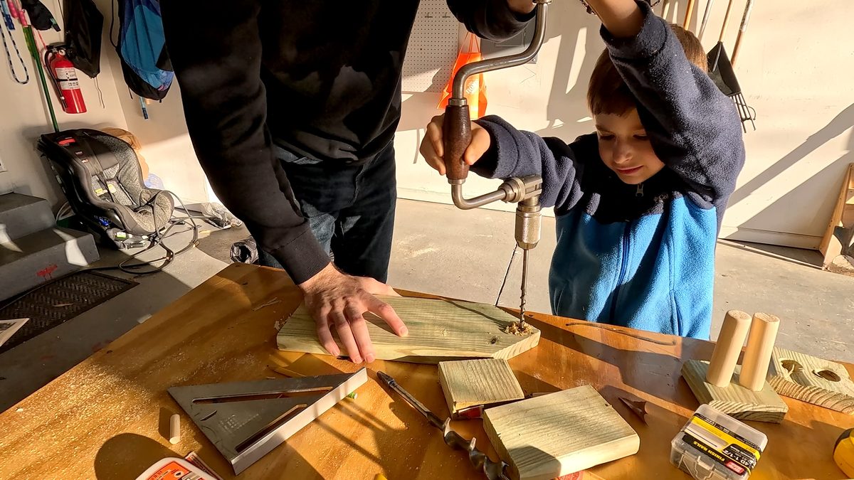Drilling small holes in boat