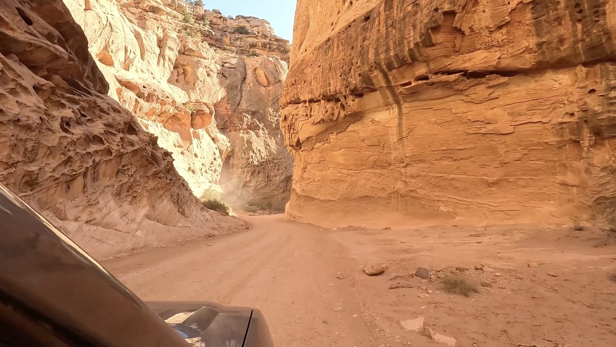 Driving down Capitol Gorge road
