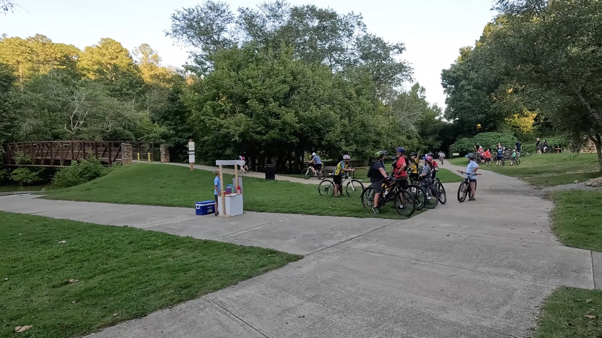 Lemonade stand at a biking park