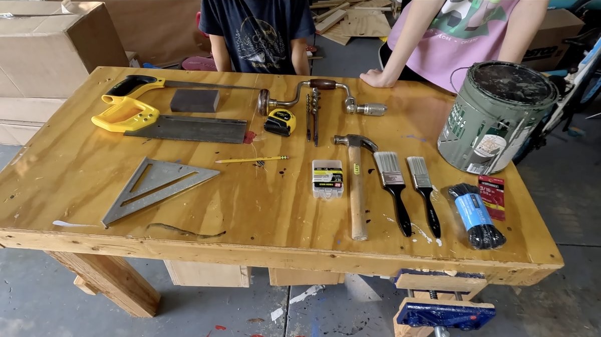 Tools needed to build a bird house