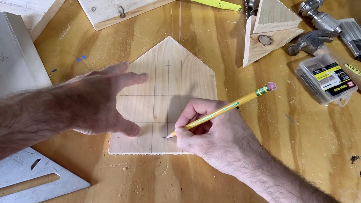 Marking door on bird house