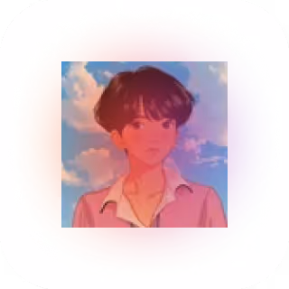 Red Gradient Over a boy