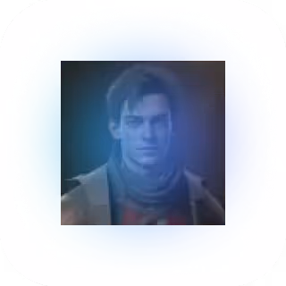 Blue Gradient over a men