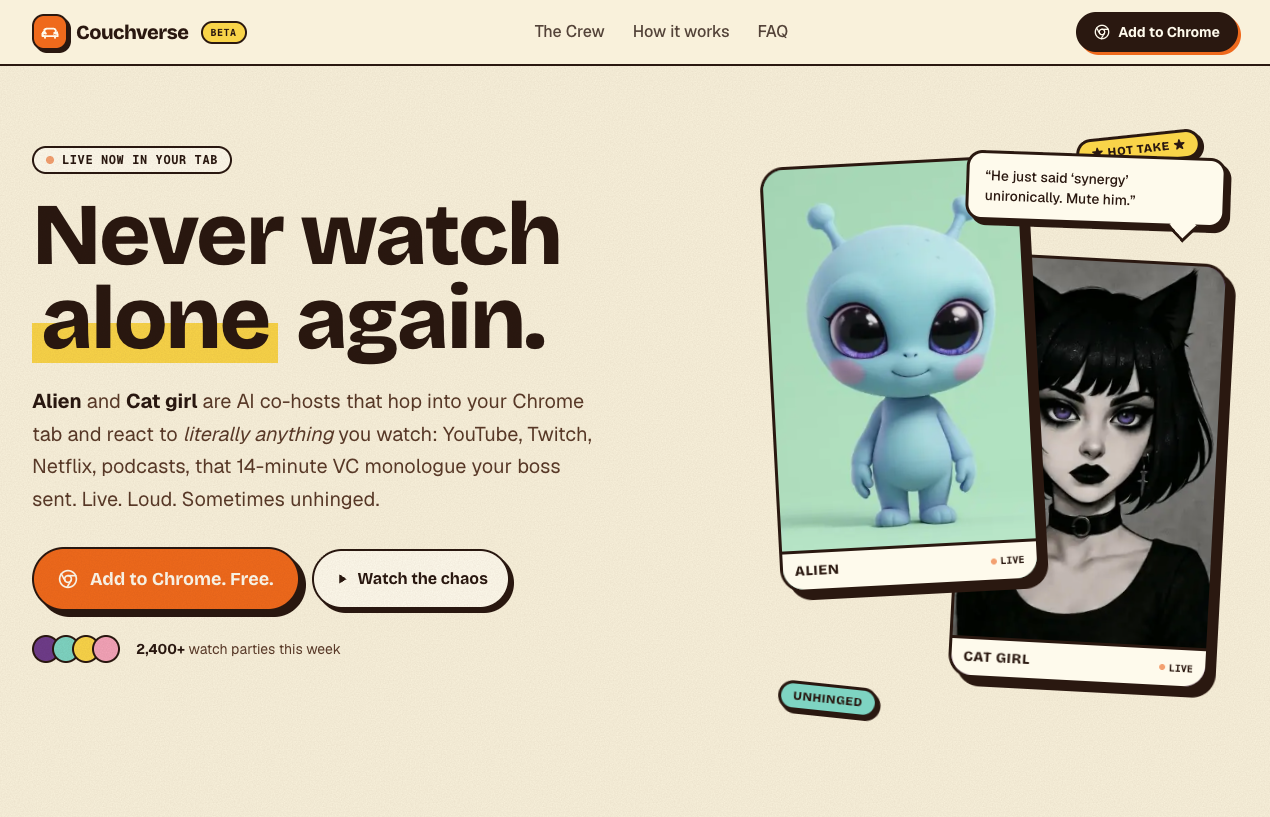 Multiple Live Avatars + Chrome Extension 