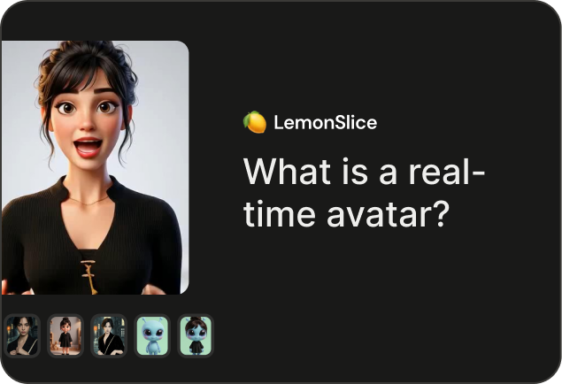 What is a real-time avatar?
