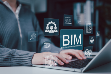 Person using BIM in their laptop