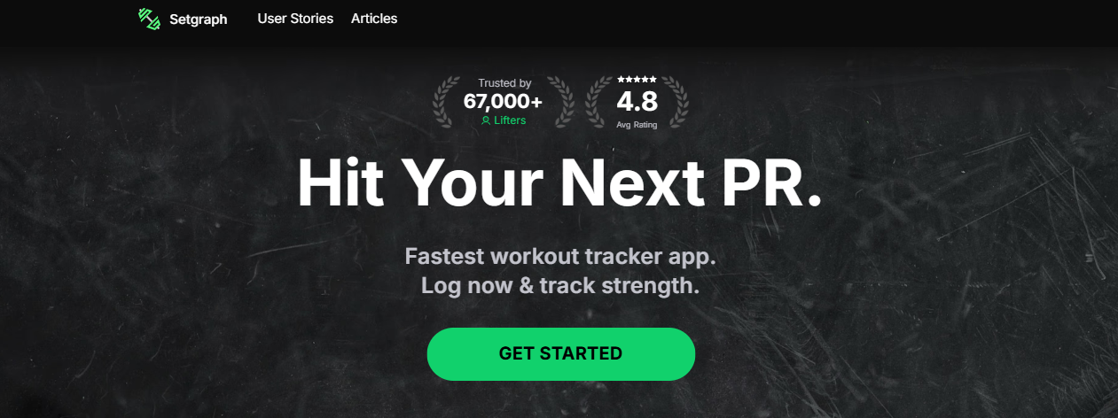 set graph - Best Workout Tracker App
