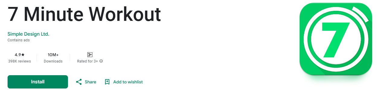 7 minute workout - Best Workout Apps