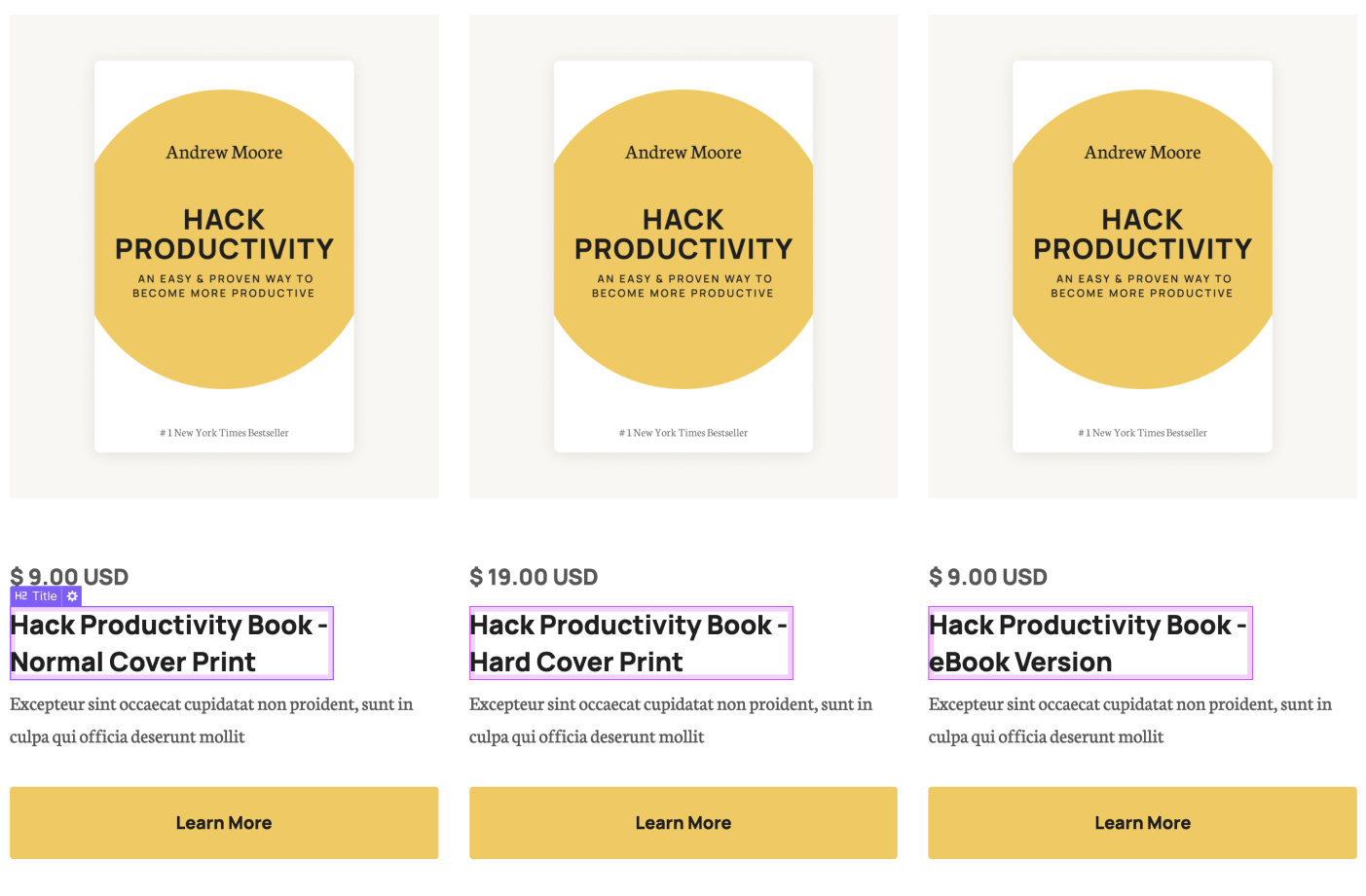 eCommerce Products - Book Webflow Template