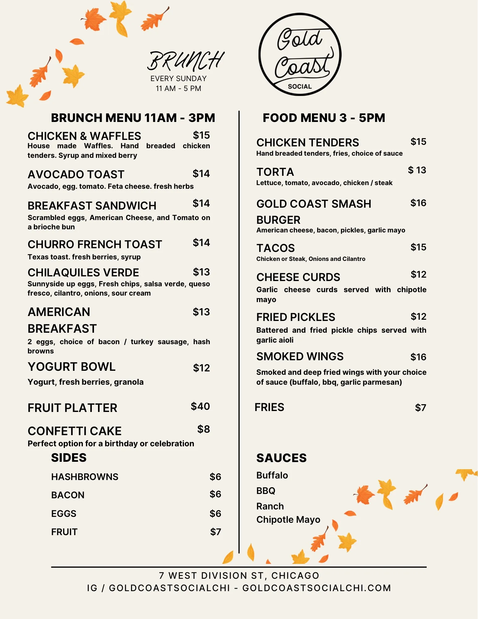 Cream and Black Minimalist Cafe Menu