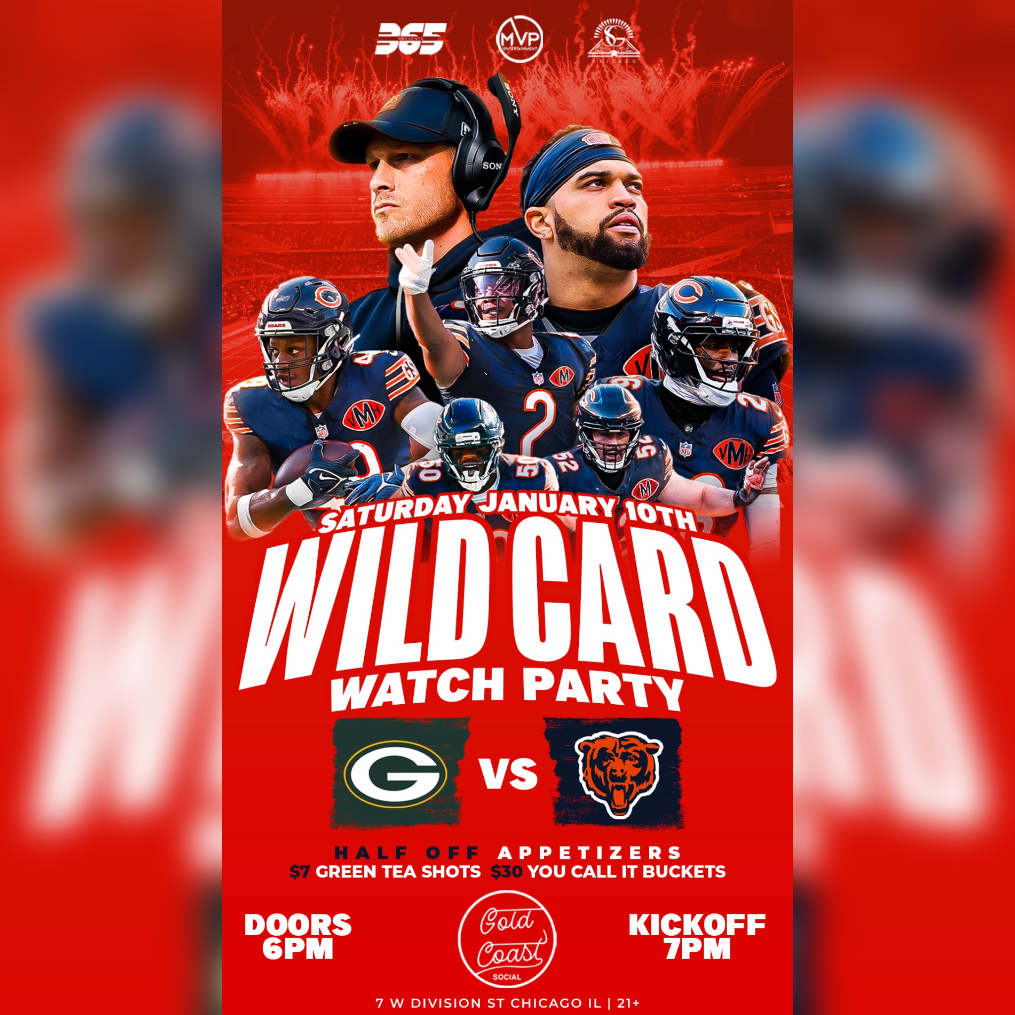 BEARS VS PACKERS WATCH PARTY