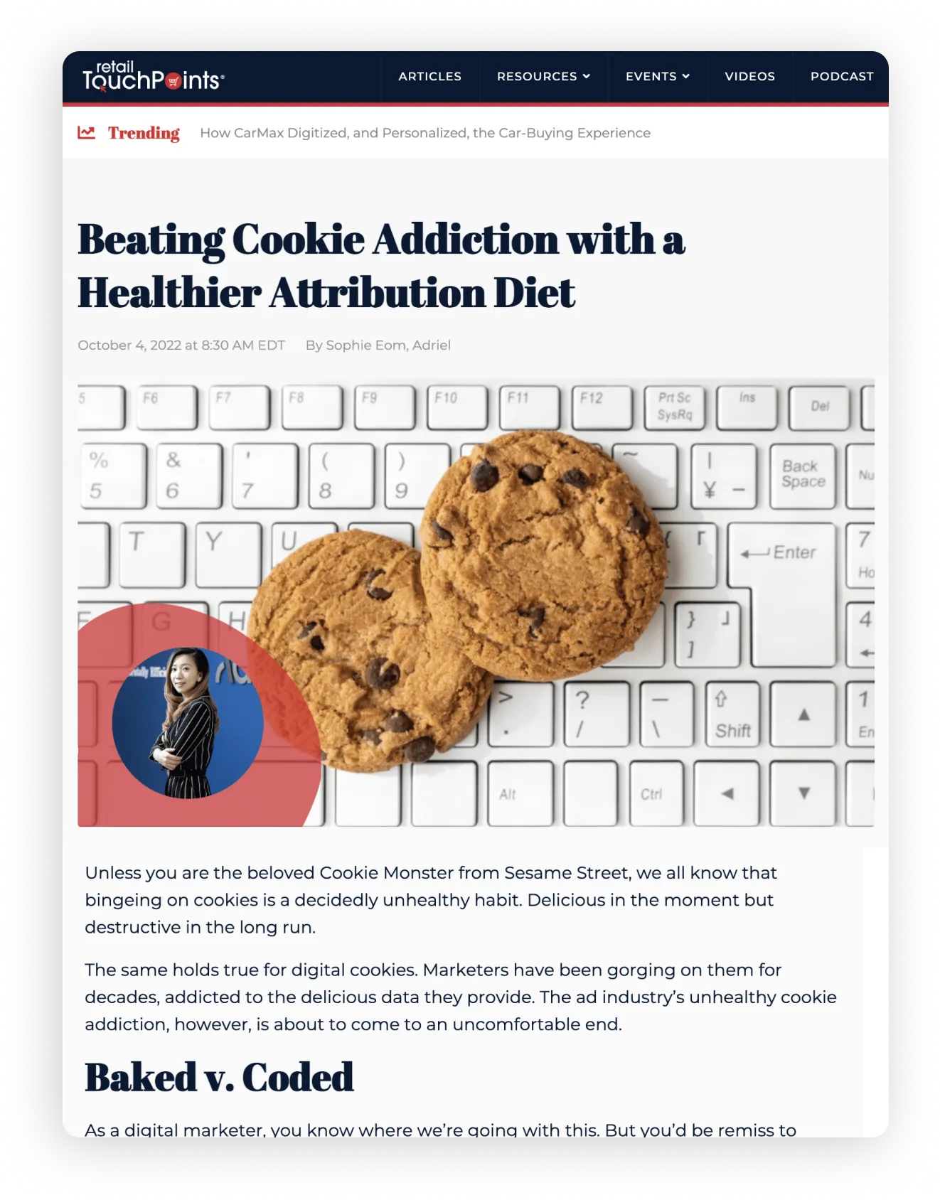 An article from retail touchpoints about how cookies and better attribution.