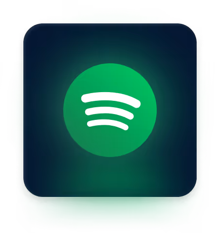 A glowing spotify logo