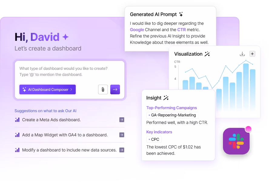 A combination of widgets highlighting the various AI Agents that Adriel has created.