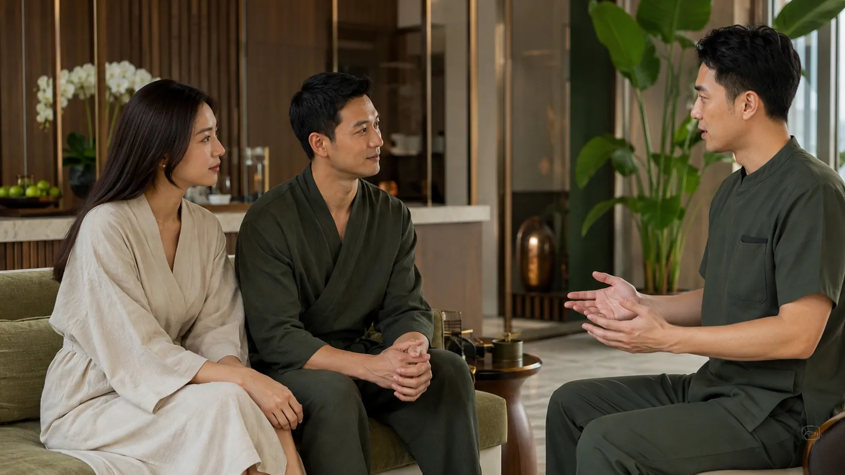 คู่รักปรึกษา Male Therapist ก่อนเริ่ม Partner-Present Session