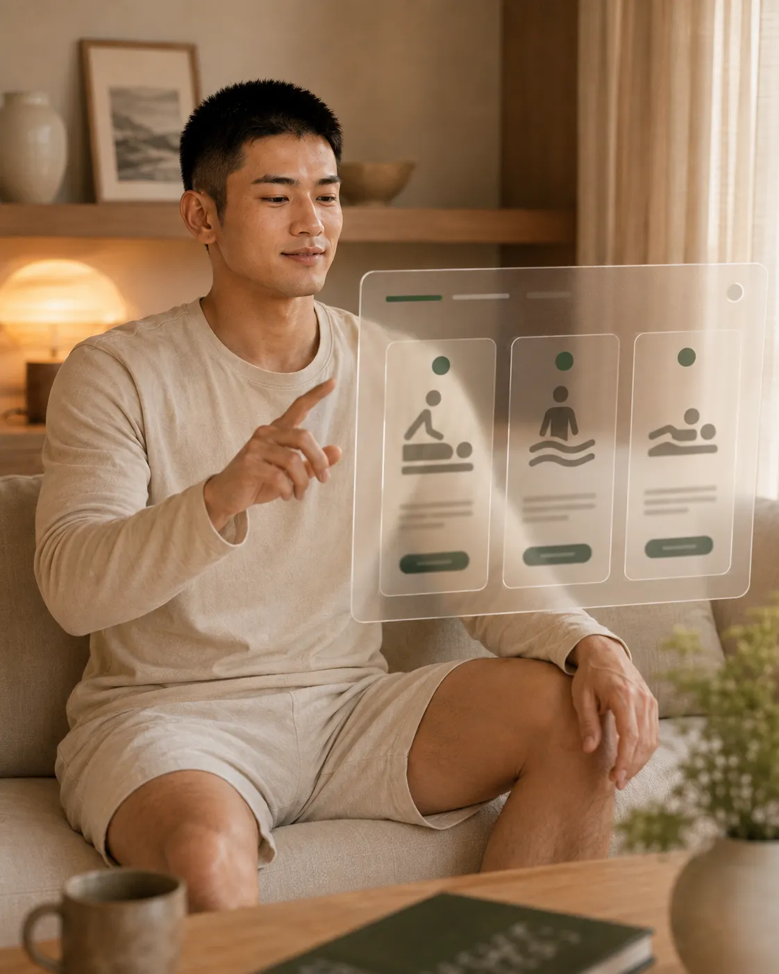 ลูกค้าเลือกประเภทบริการและความต้องการ เพื่อให้ MMS ช่วยจับคู่ Therapist ที่เหมาะ