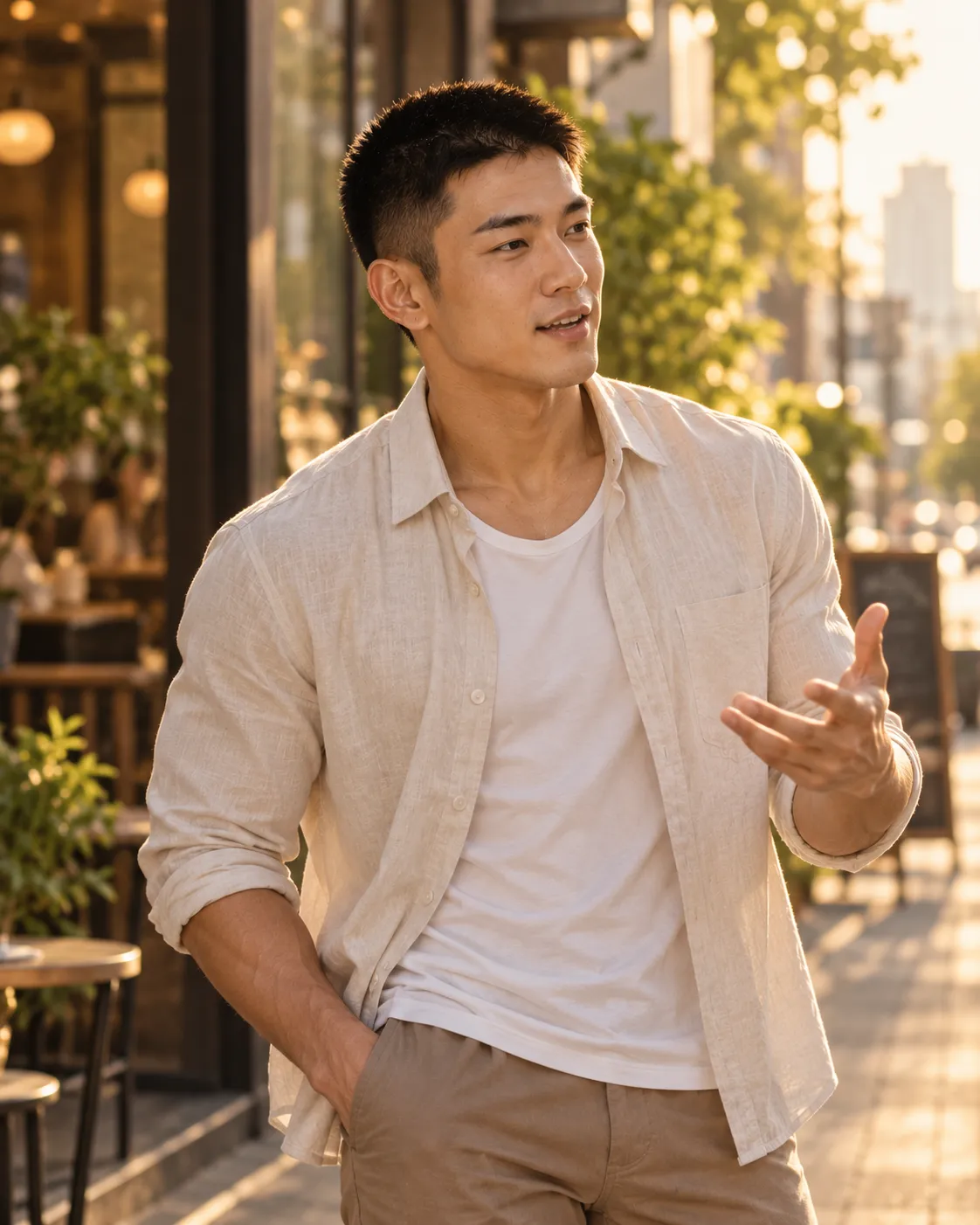 HIMA companion portrait in Bangkok city light