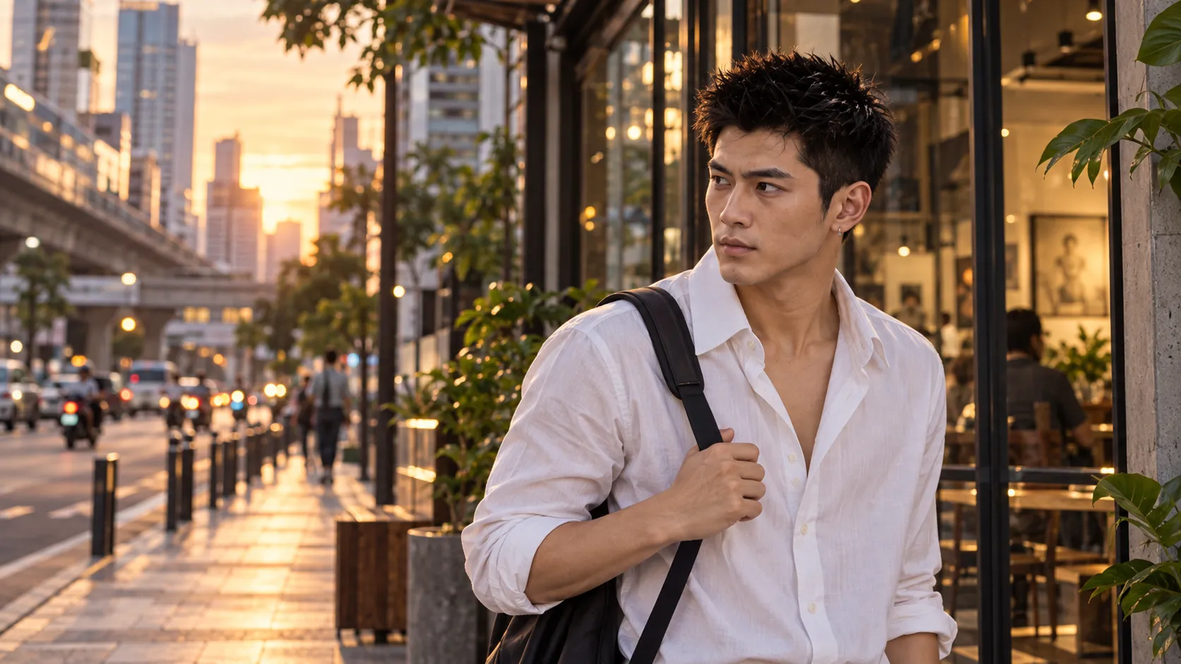 Hiei in Bangkok at twilight