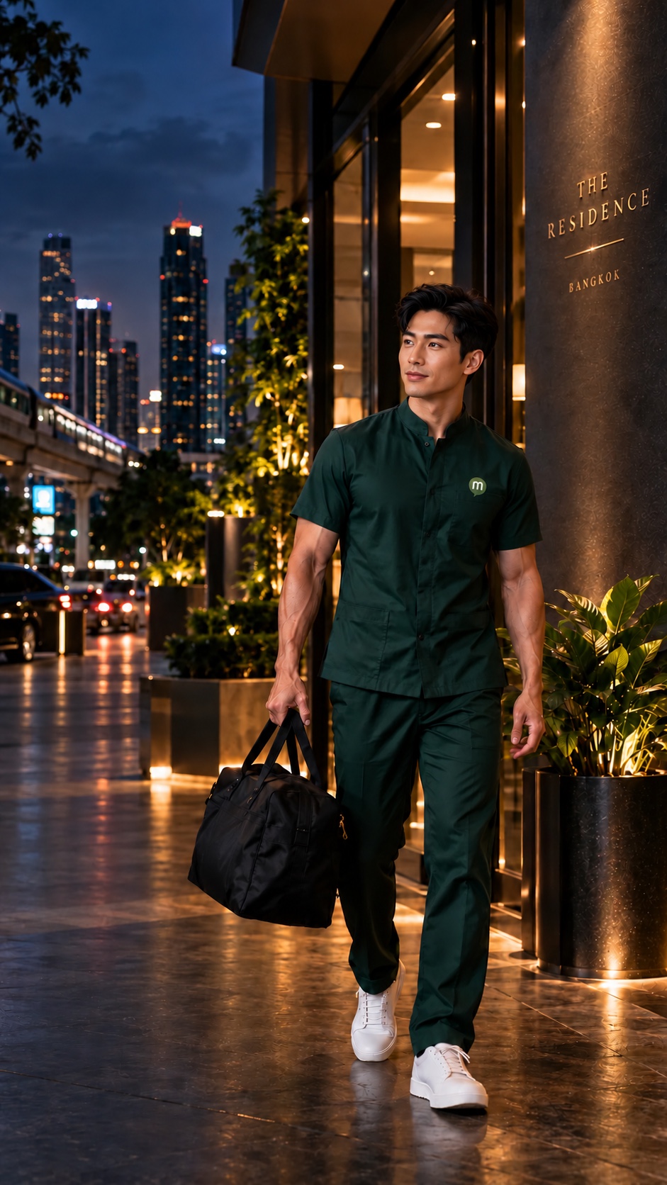 Male Massage Therapist prepared for a private wellness visit