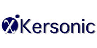Kersonic company logo with stylized letter K on dark circular background.
