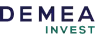 Logo with text 'DEMEA' in dark blue and 'INVEST' in green.