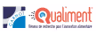 Qualiment logo with red and blue text and a tagline in French underneath.