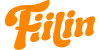 The word 'Fiilin' in orange cursive lettering on a white background.