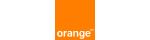 Orange company logo with white text on a solid orange square background.