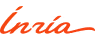 Red cursive text spelling 'Inria' on a white background.
