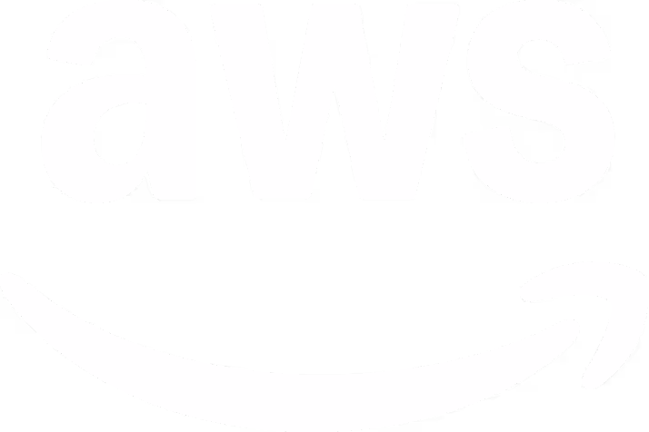 AWS logo with a curved arrow underneath.