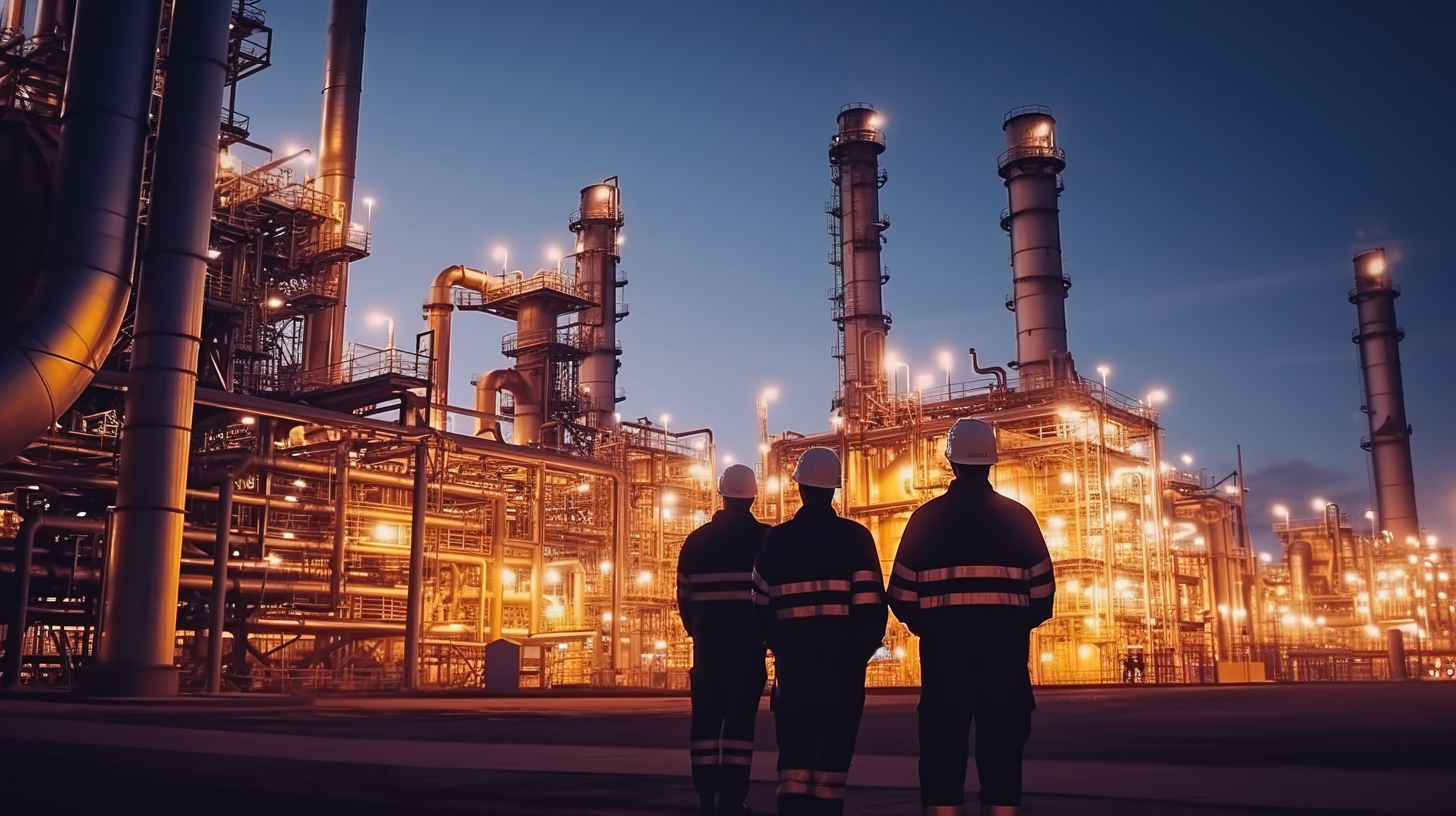 Experten von Black Valley bei der technischen Beratung vor einer Industrieanlage zur Optimierung von Wärmetauschern.