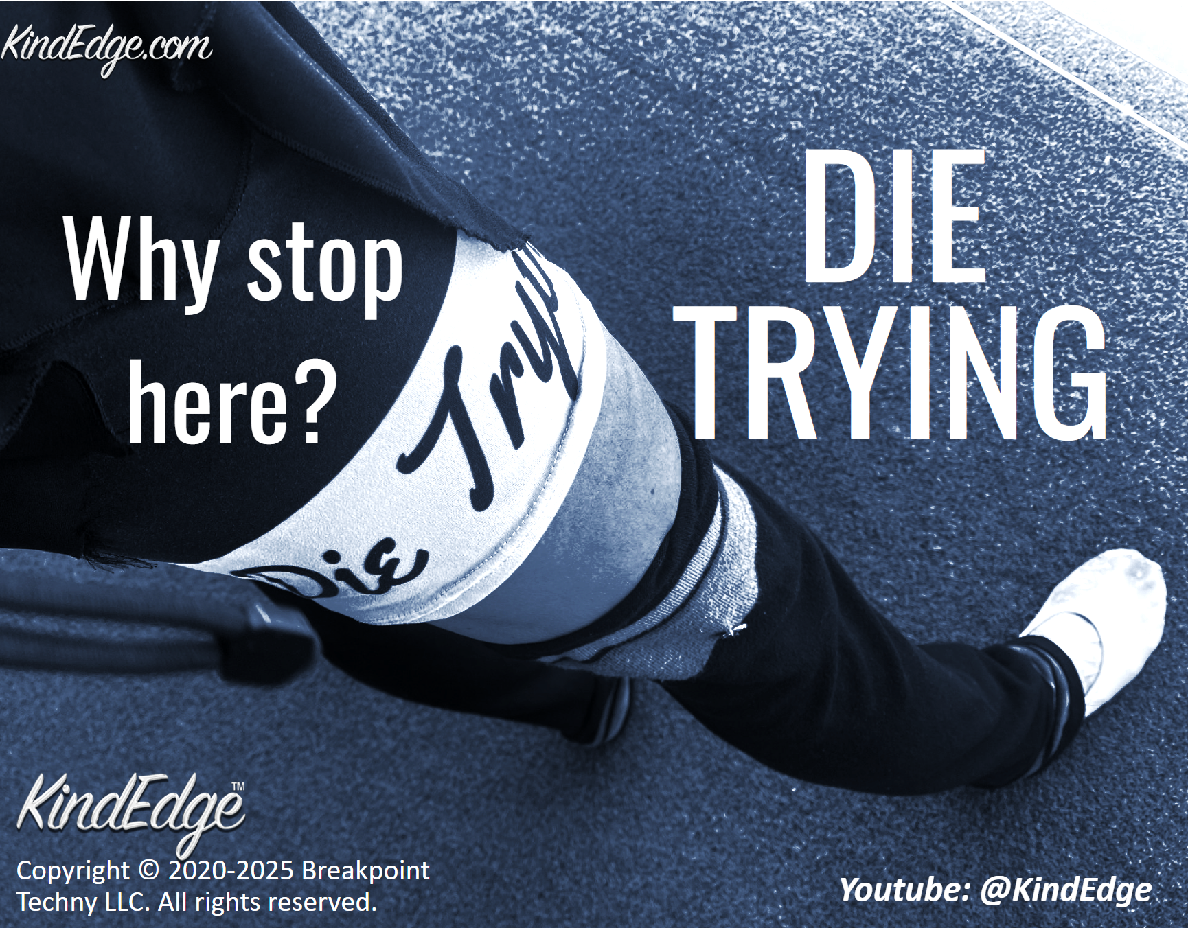 KindEdge.com's Amazon Store Product which is a set of workout bike shorts that say Die Trying