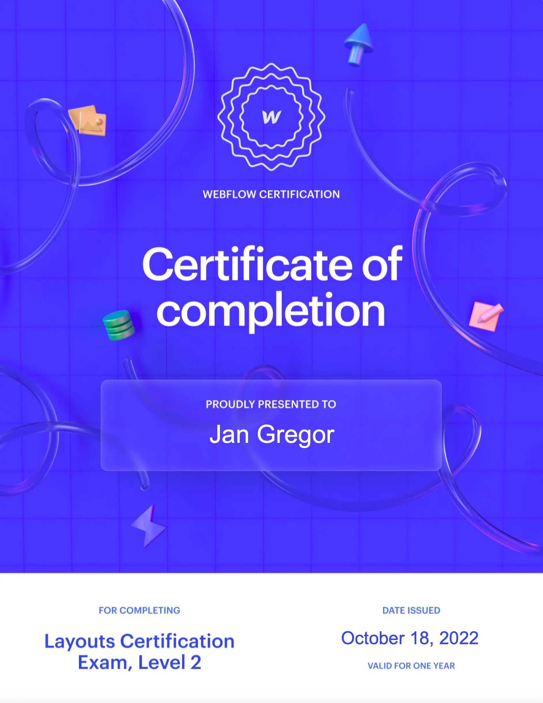Webflow Layouts Exam Level 2 Certification Jan Gregor