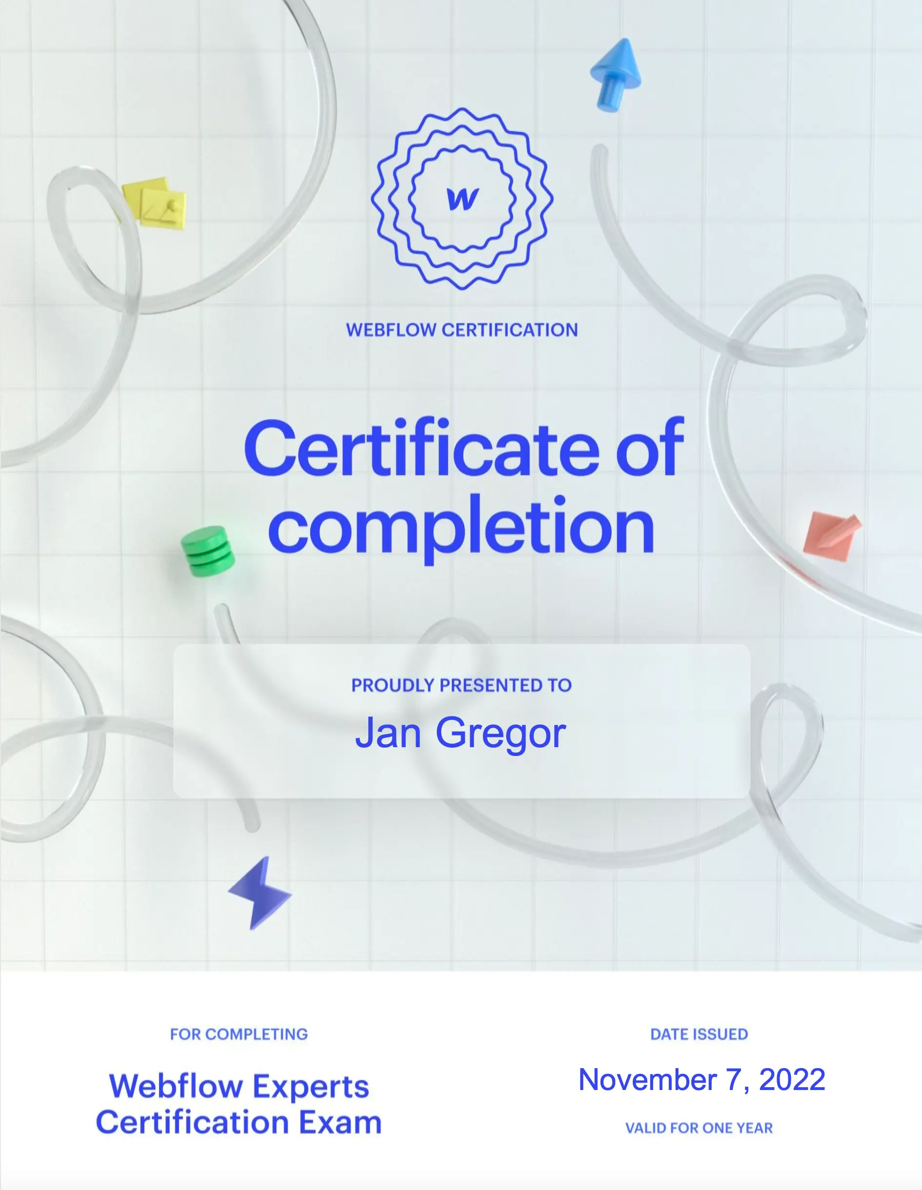 Webflow Experts Exam Certification Jan Gregor
