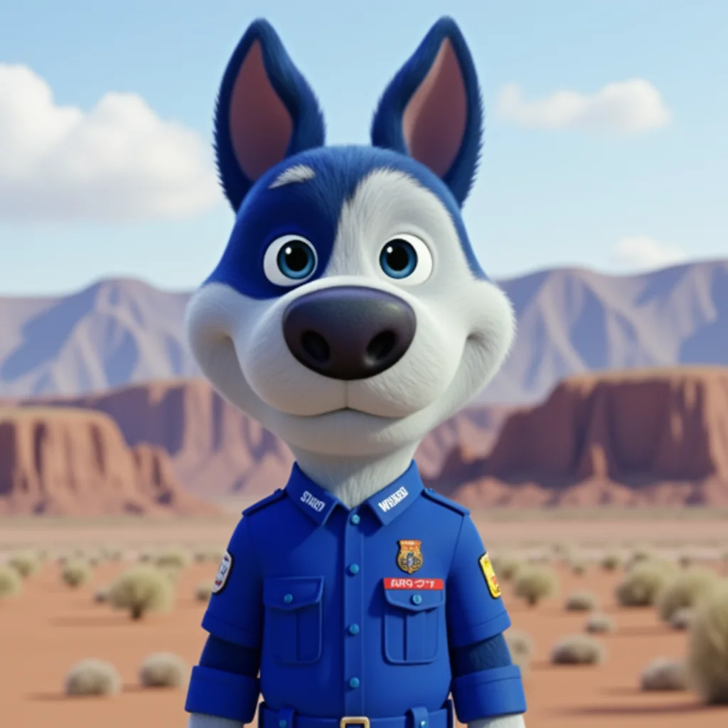 Cargado mascot Meatball outside an automotive plant in Saltillo