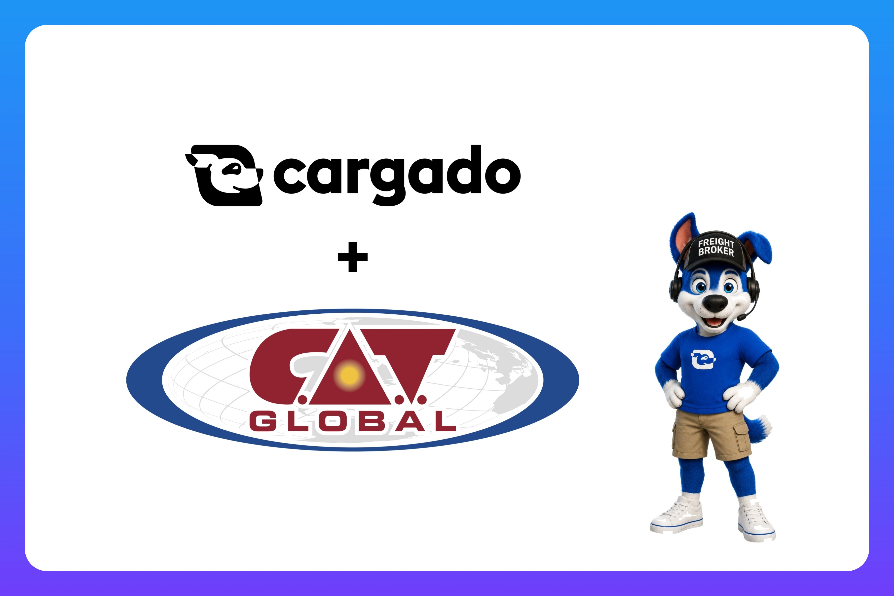 Cargado and C.A.T. Global logos with the Cargado mascot