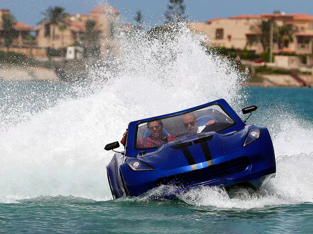 blue jet car dubai ocean