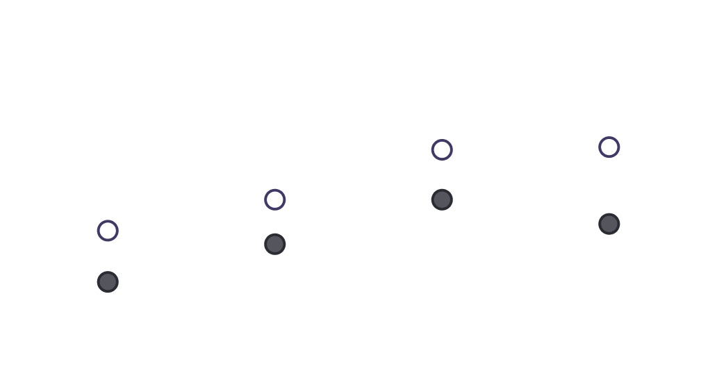 A group of dots that are on a white surface.