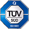 Certifikační značka TÜV SÜD ISO 9001.