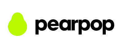 Pear Pop logo with a bright green stylized pear icon followed by black text reading 'PEARPOP'.