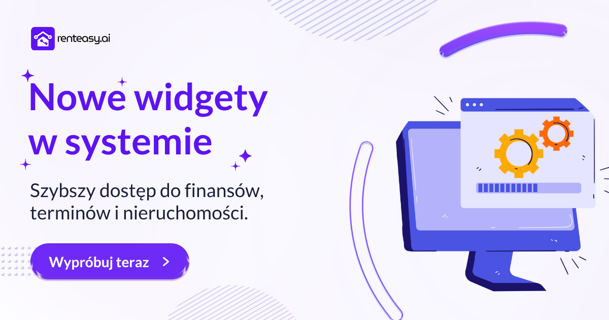 Nowości w RentEasy.ai - Nowe widgety na pulpicie!