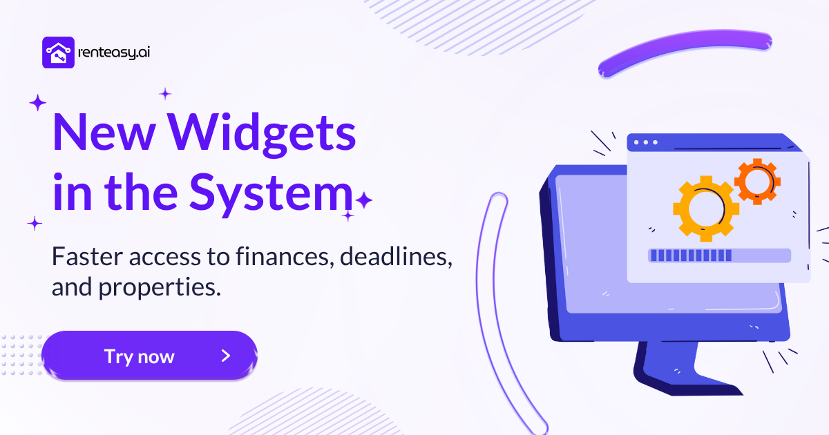 Nowości w RentEasy.ai - Nowe widgety na pulpicie!