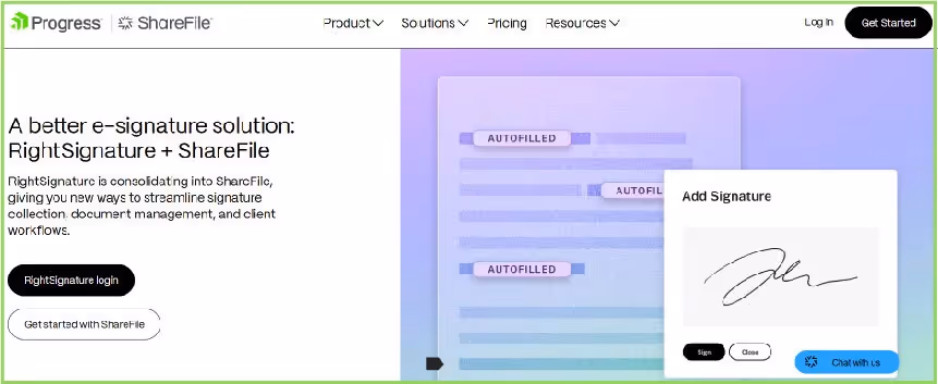 Easy to use interface with RightShare