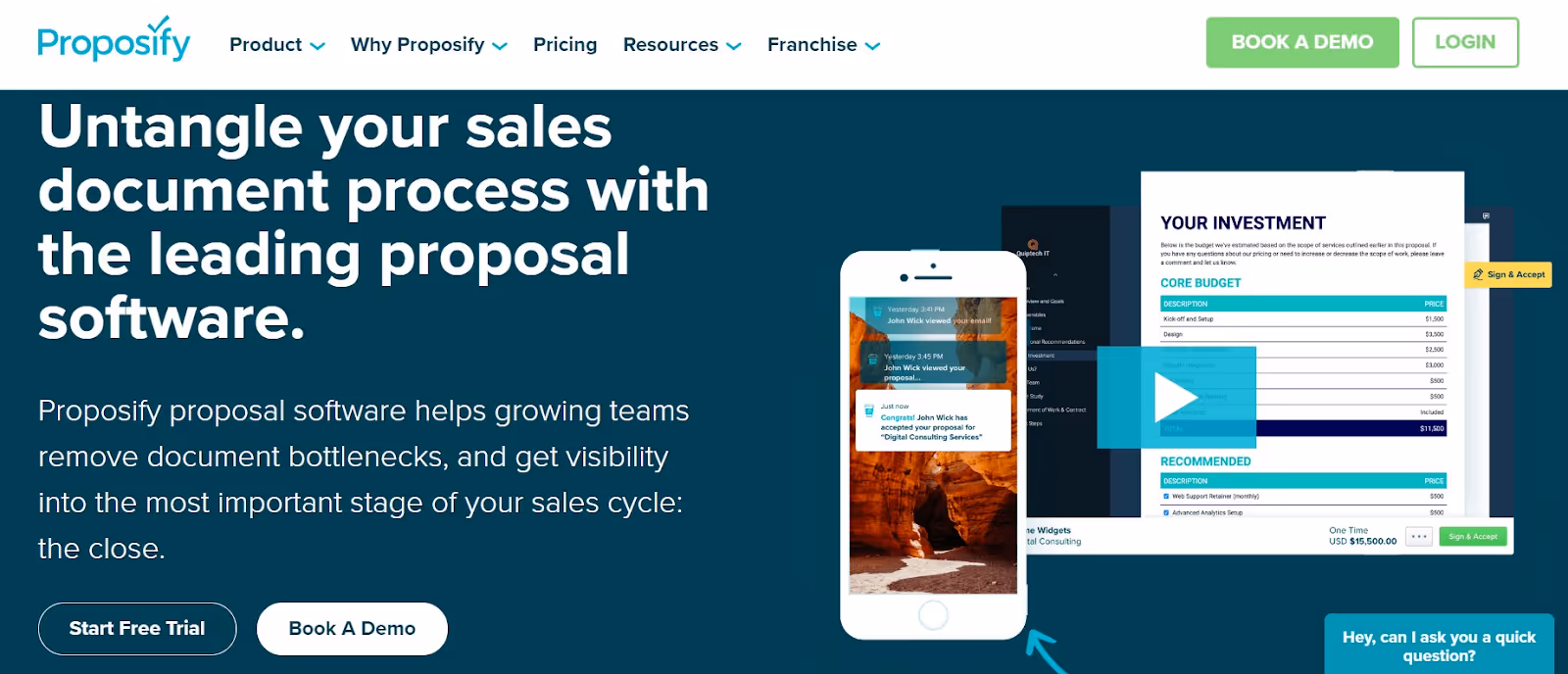 sales proposal software <Proposify>