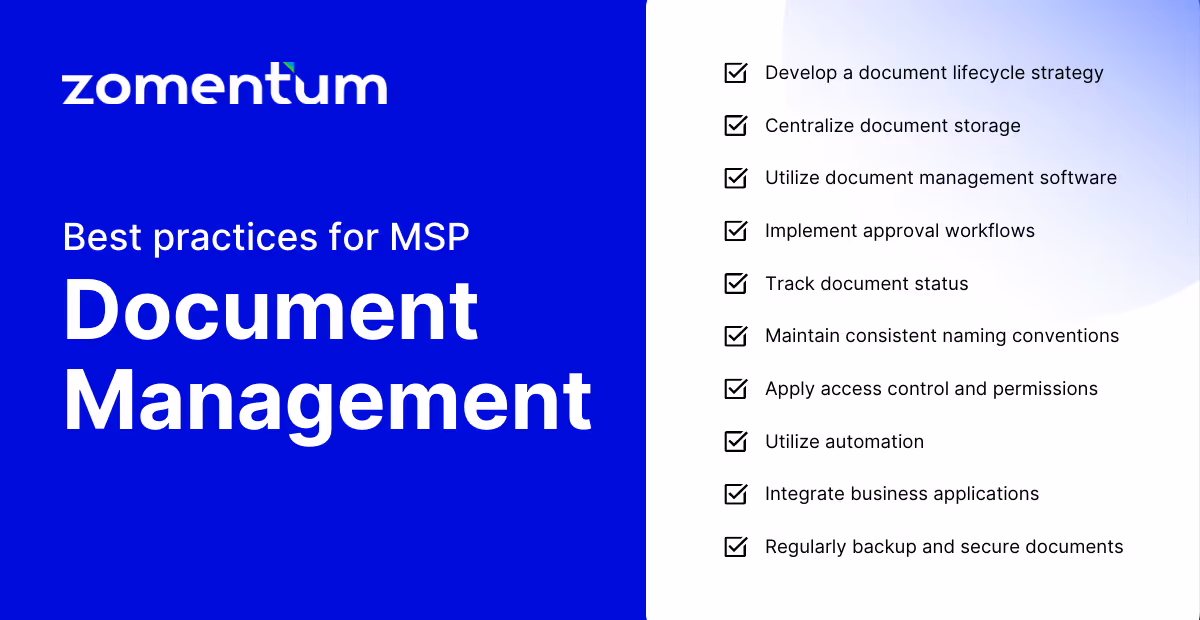 Document Management Best Practices for MSP Business 