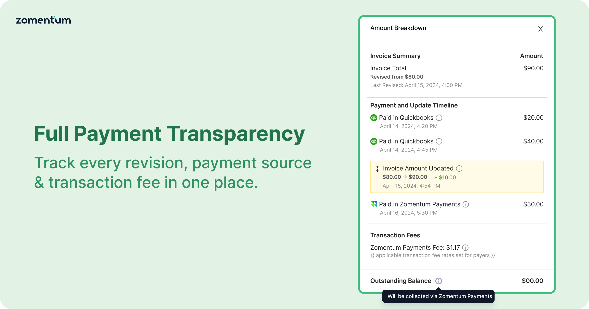 Track Payment Sources and Timeline on Invoices