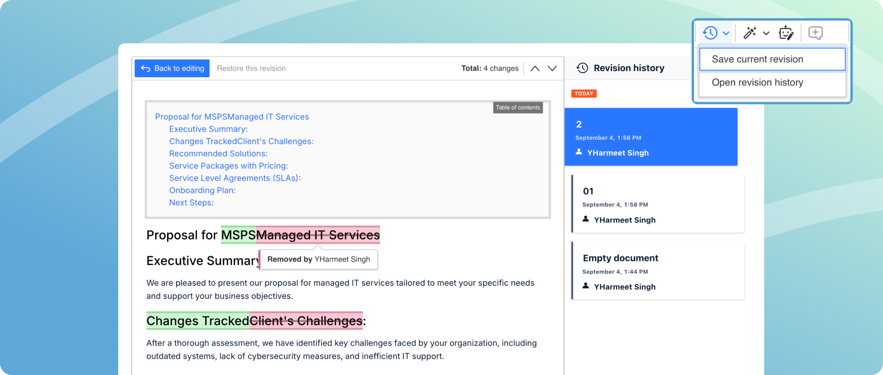 Proposal Building Software