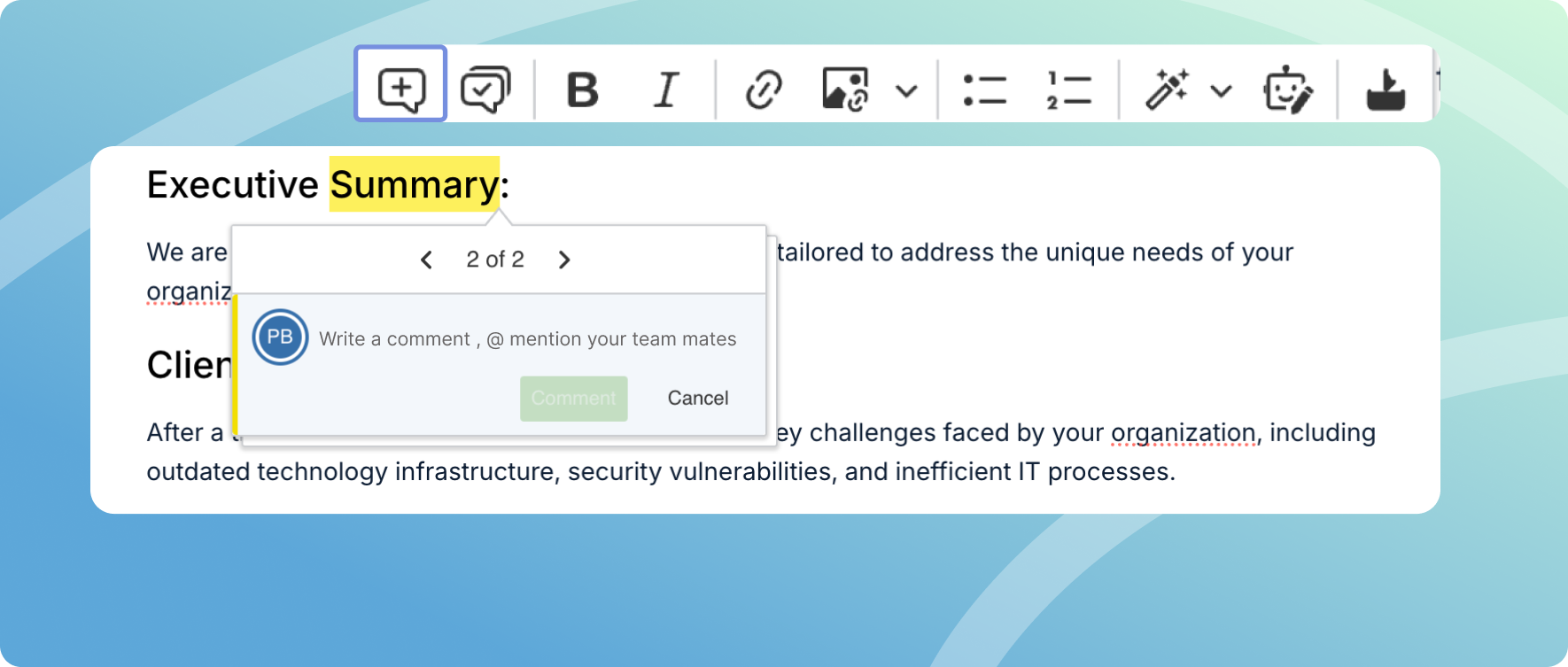 Tool for Proposal Creation