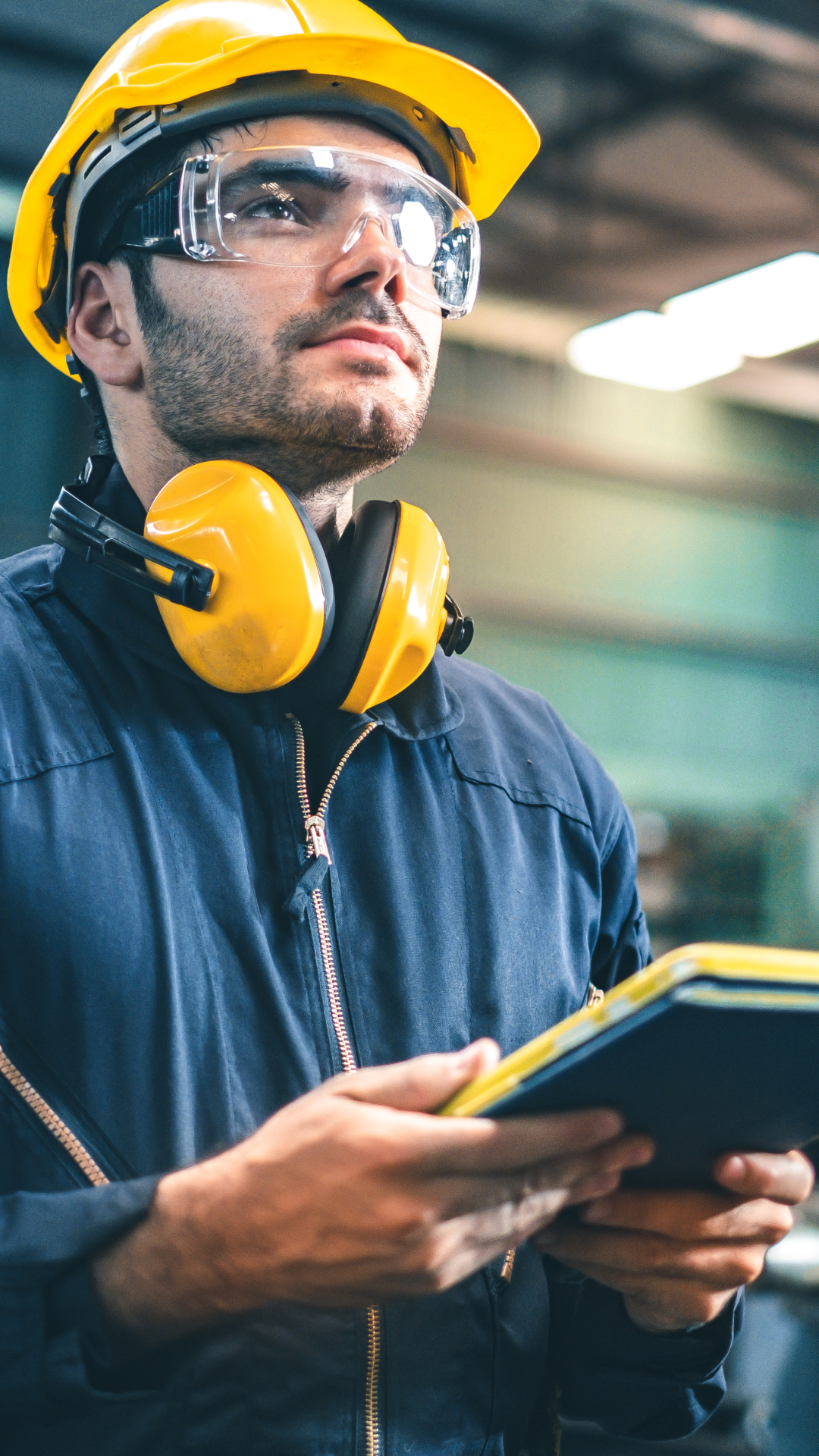 Construction Worker Operating Heavy Machinery