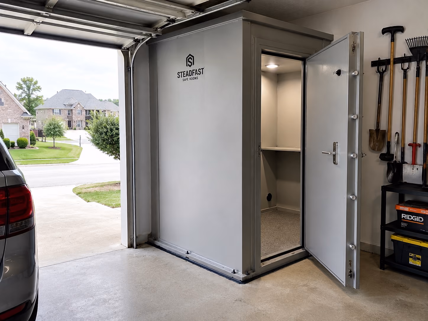 garage storm shelter flooding
